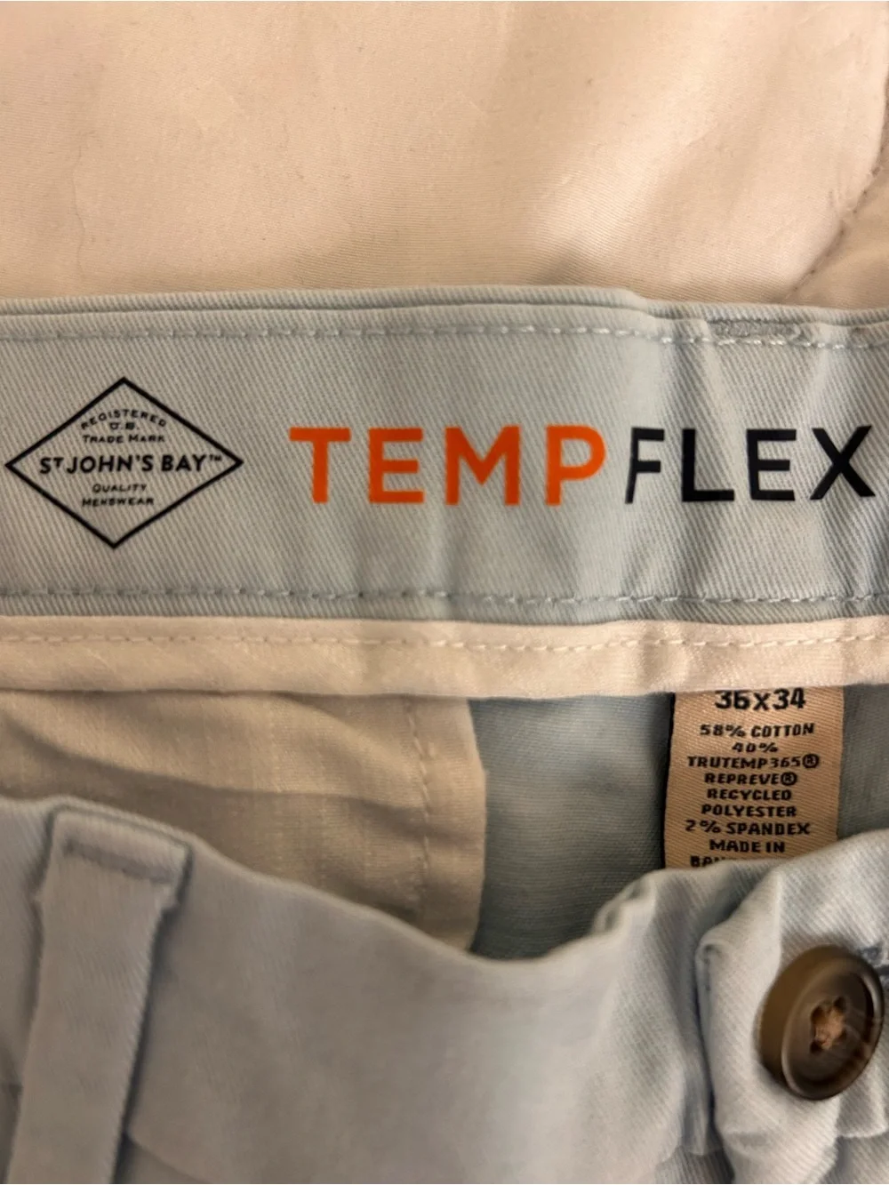 St. John's Bay Light Blue Chinos - Straight Leg
